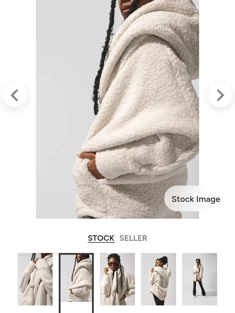 Popflex Faux Sherpa Cocoon Coat L/XL